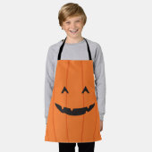 Tablier Citrouille Grinning Jack-o'-lantern Face orange no (Porté)