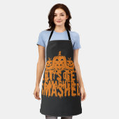 Tablier Citrouille Halloween Déchaînons-nous (Porté)
