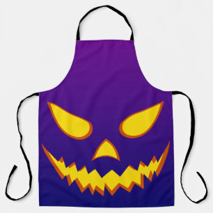 Tablier Citrouille Jack-o'-lantern de la face d'Halloween 