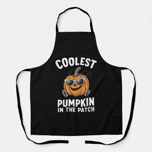 Tablier Citrouille la plus cool du patch Halloween (Recto)