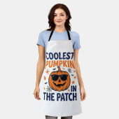 Tablier Citrouille la plus cool du patch Halloween Shirt_1 (Porté)