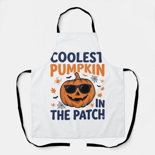 Tablier Citrouille la plus cool du patch Halloween Shirt_1 (Recto)