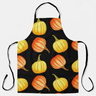 Tablier Citrouille orange : Motif d'aquarelle transparente