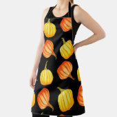 Tablier Citrouille orange ronde et jaune. Col aquatique sa (Insitu)