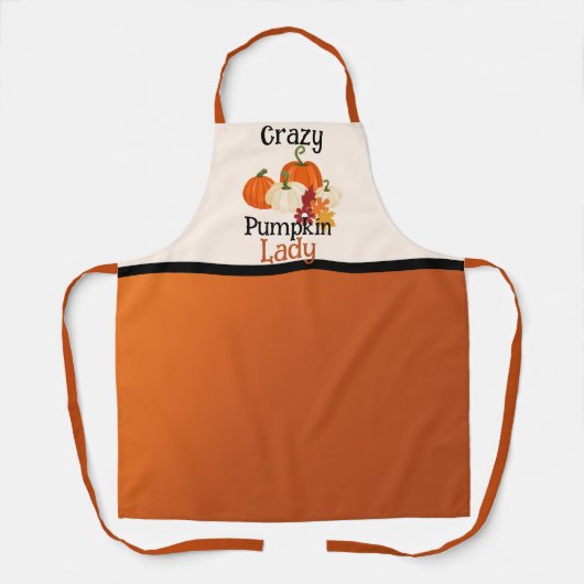 Tablier Citrouille personnalisée Lady Thanksgiving Holiday (Recto)