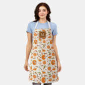 Tablier Citrouille Pie Automne Motif Automne Monogramme in (Porté)