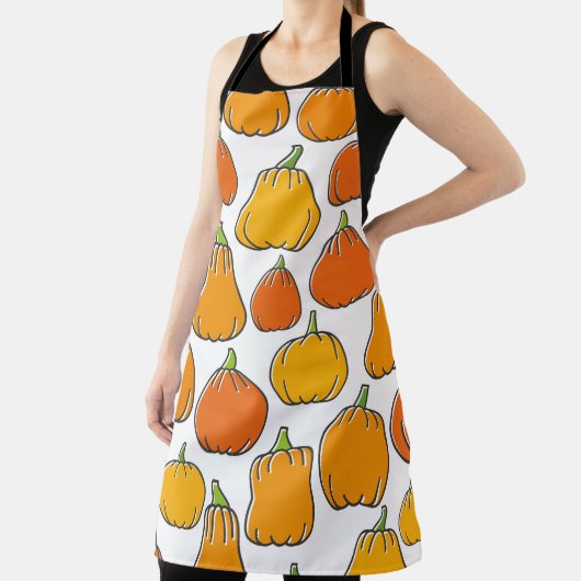 Tablier Citrouille récolter motif transparent. Oran mûr de (Insitu)