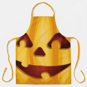 Tablier Citrouille sculpté souriant design Halloween