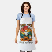 Tablier Citrouille Sucreries Esprits Traitements Halloween (Porté)