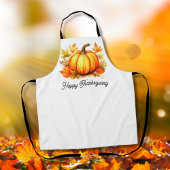 Tablier Citrouille Thanksgiving Custom Fall Kitchen Cadeau