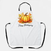 Tablier Citrouille Thanksgiving Custom Fall Kitchen Cadeau (Recto)