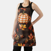 Tablier Citrouille vérifié sur les feuilles d'automne Apro (Insitu)