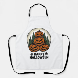 Tablier Citrouille Vintage Halloween Jack O Lanterne Fores