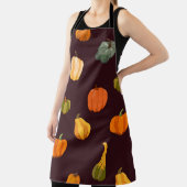 Tablier Citrouilles colorés : Élégance d'automne foncé. (Insitu)