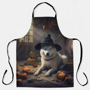 Tablier Citrouilles d'Akita Halloween Épouvantables