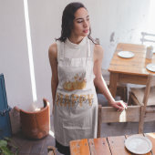 Tablier Citrouilles d'aquarelle et Bon thanksgiving orange