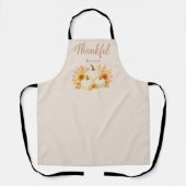 Tablier Citrouilles d'automne et tournesols | Élégant Than (Recto)