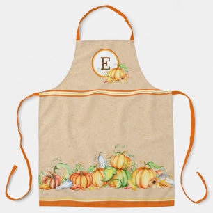 Tablier Citrouilles d'automne Monogrammées
