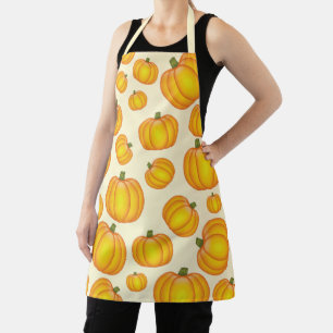 Tablier Citrouilles de dessin animé orange motif