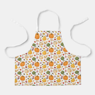 Tablier Citrouilles de récolte et Motif de feuilles d'auto