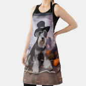 Tablier Citrouilles de Schnauzer miniature Halloween (Insitu)