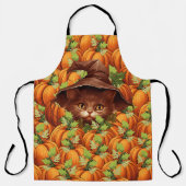 TABLIER CITROUILLES DE THANKSGIVING CHAT MIGNON (Recto)