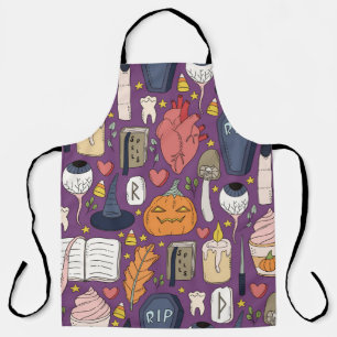 Tablier Citrouilles d'Halloween, motif sans couture de sor