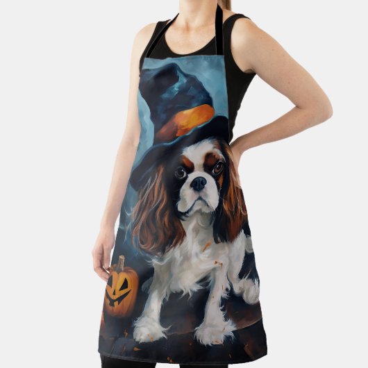 Tablier Citrouilles Halloween Épouvantables Cavalier King (Insitu)