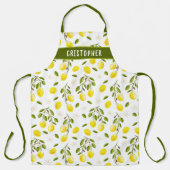 Tablier Citrus citron personnalisé Jaune, Cuisine (Recto)