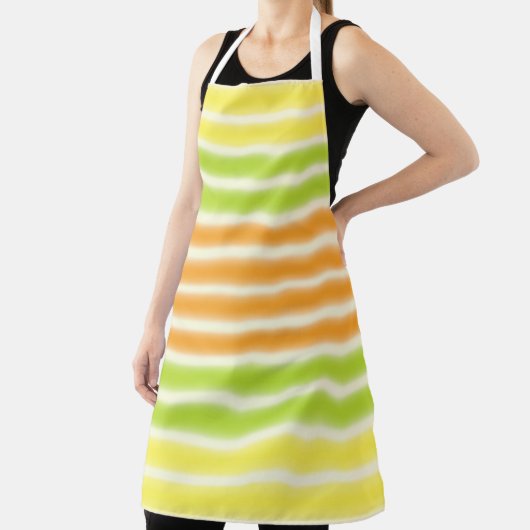 Tablier Citrus Citrus Citron Lime Et Orange Stripes (Insitu)