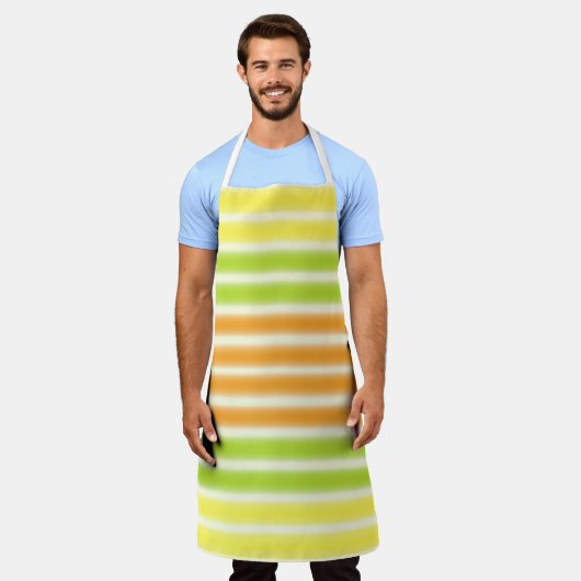 Tablier Citrus Citrus Citron Lime Et Orange Stripes (Porté)