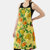 Tablier Citrus, poire, cerise : aquarelle. (Insitu)