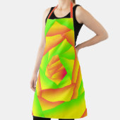 Tablier Citrus vert orange jaune ombre abstrait Conception (Insitu)