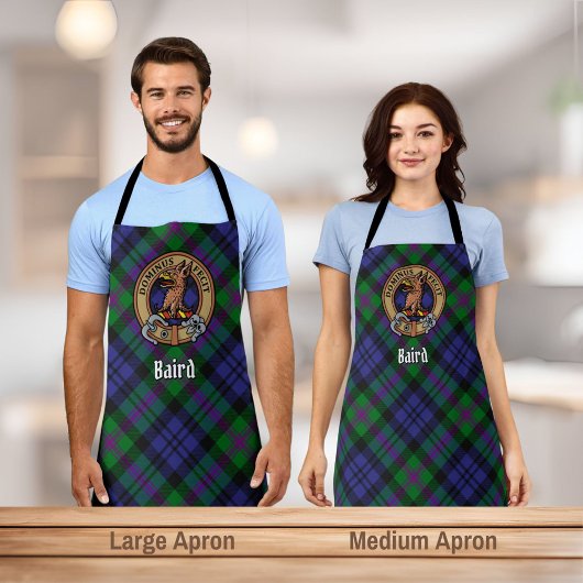 Tablier Clan Baird Crest sur Tartan