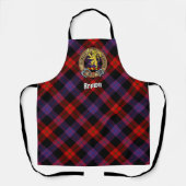 Tablier Clan Brown Crest sur Tartan (Recto)