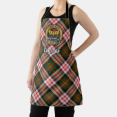 Tablier Clan Carnegie Crest sur la robe Tartan (Insitu)