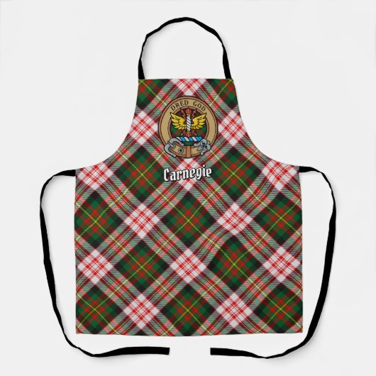 Tablier Clan Carnegie Crest sur la robe Tartan (Recto)