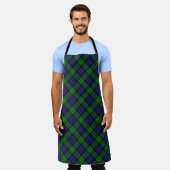 Tablier Clan Chef Black Watch Tartan Plaid Motif (Porté)