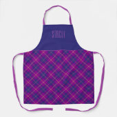 Tablier Clan Chef Mode Tartan Violet Nom du plan (Recto)