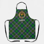 Tablier Clan Cockburn Crest sur Tartan (Recto)