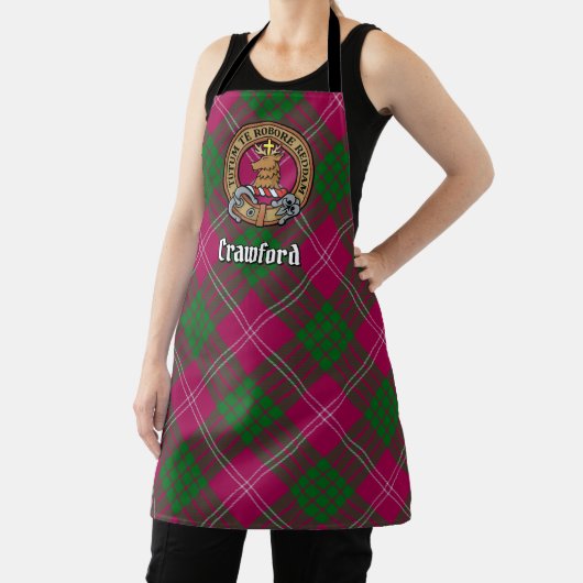 Tablier Clan Crawford Crest Apron (Insitu)