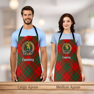 Tablier Clan Cumming Crest sur Tartan