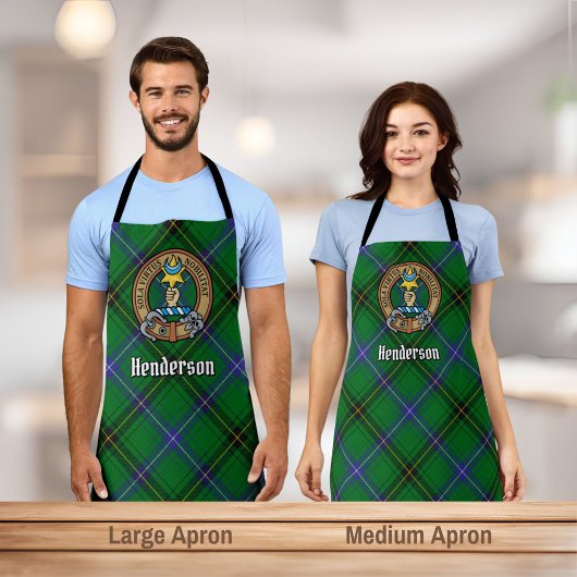 Tablier Clan Henderson Crest sur Tartan