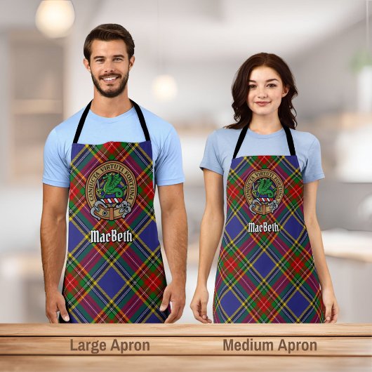 Tablier Clan MacBeth Crest sur Tartan