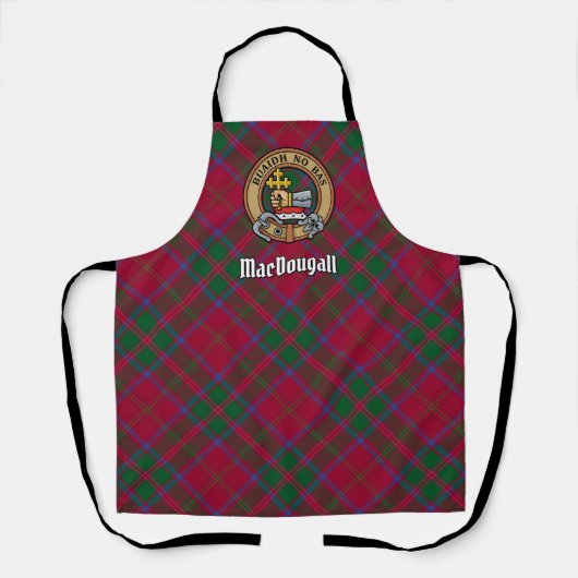 Tablier Clan MacDougall Crest sur Tartan (Recto)
