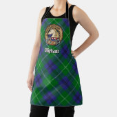 Tablier Clan Oliphant Crest sur Tartan Apron (Insitu)