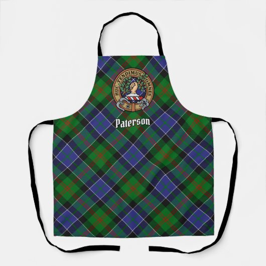 Tablier Clan Paterson Crest sur Tartan (Recto)