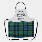 Tablier Clan Plaid Campbell Green Blue Check Tartan (Recto)