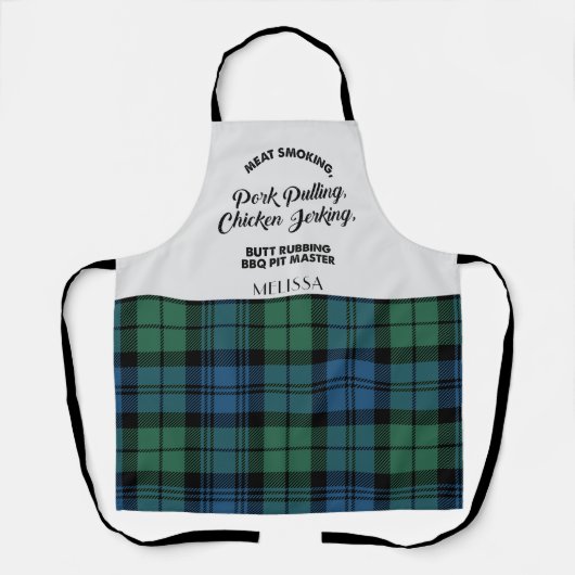 Tablier Clan Plaid Campbell Green Blue Check Tartan (Recto)