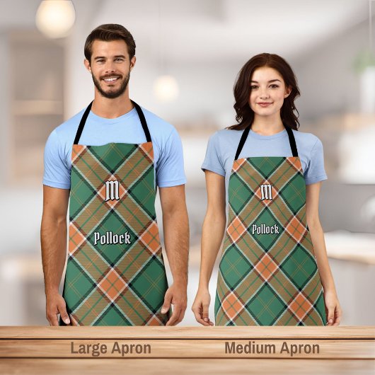 Tablier Clan Pollock Tartan Apron